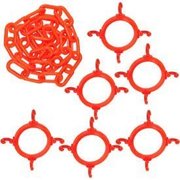 Global Equipment Mr. Chain 97413-KIT Cone Chain Connector Kit - Traffic Orange, 97413-KIT 97413-KIT